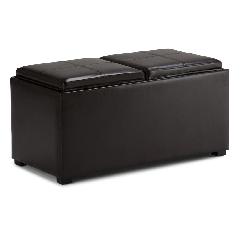 Storage Ottomans Avalon 5 Pc Storage Ottoman in Vegan Leather