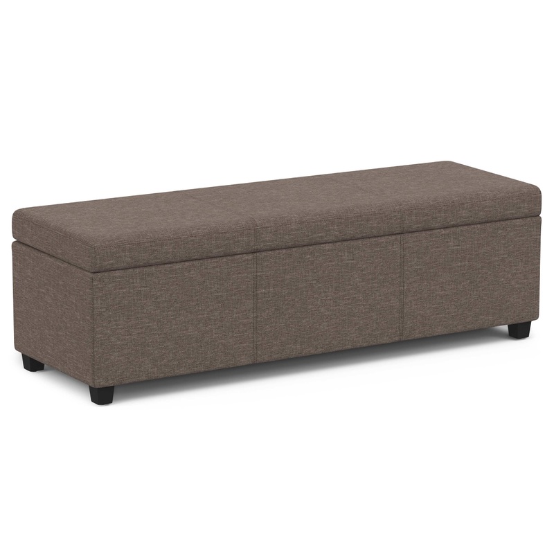 Storage Ottomans Avalon Extra Large Storage Ottoman in Linen