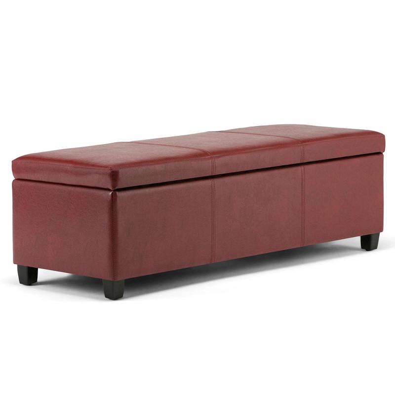 Storage Ottomans Avalon Storage Ottoman in Vegan Leather
