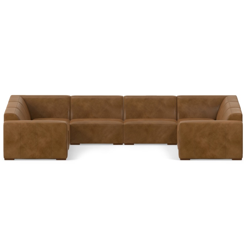 Modular Sofas Rex U-Shaped Sectional in Genuine Leather