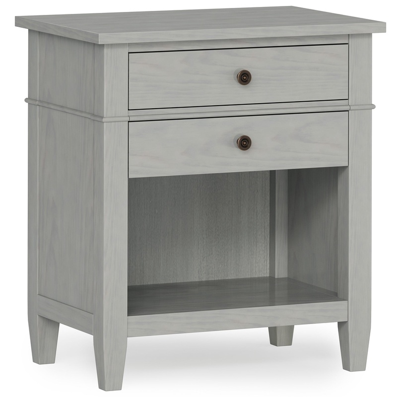 Night Stands Carlton Bedside Table in Fog Grey