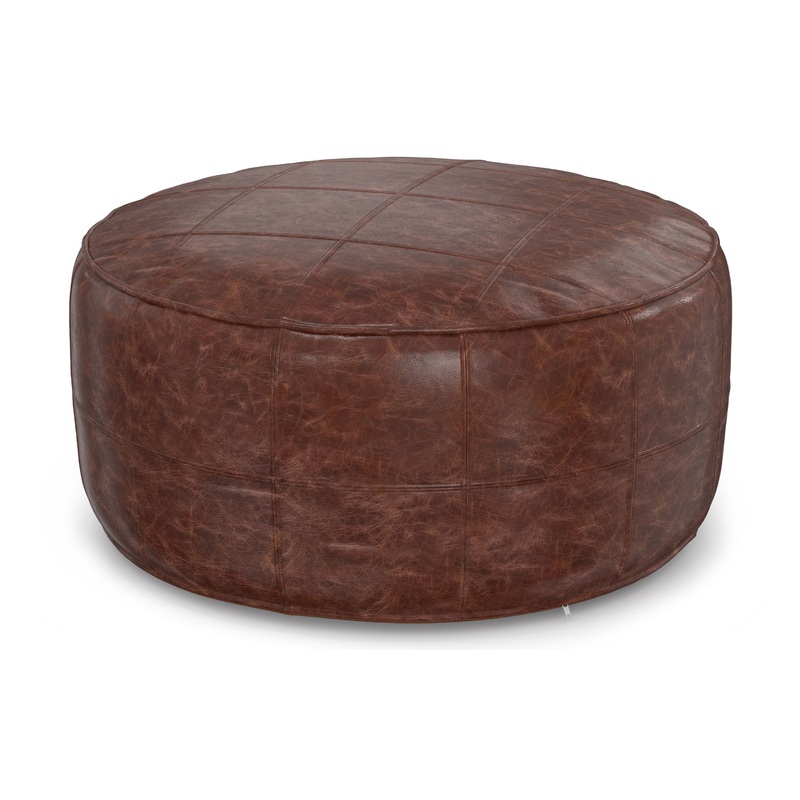 Poufs Connor 34 inch Round Coffee Table Pouf