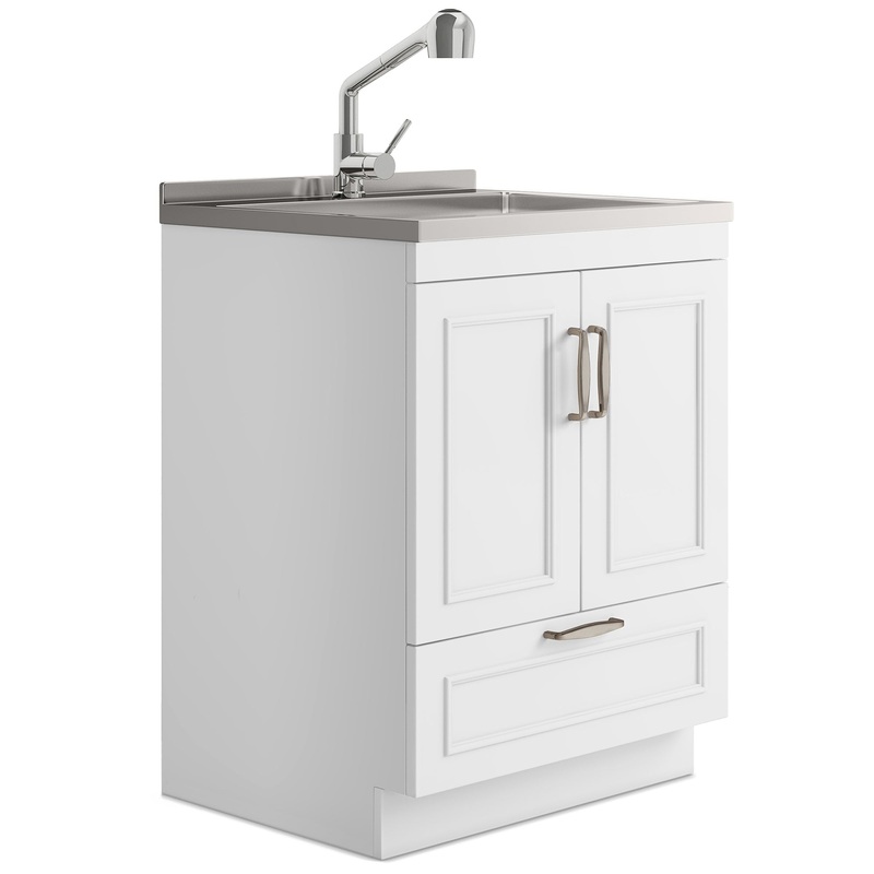 Laundry Cardinal All-In-One 28 inch Laundry Utility Sink and Cabinet