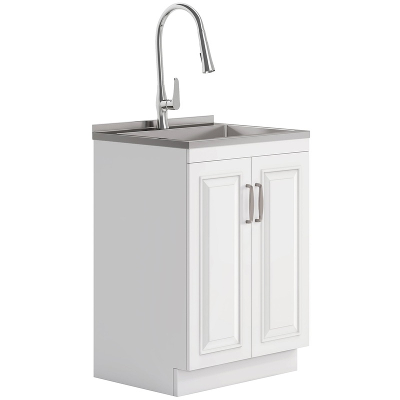 Laundry Darwin All-In-One 24-inch Laundry Utility Sink and Cabinet