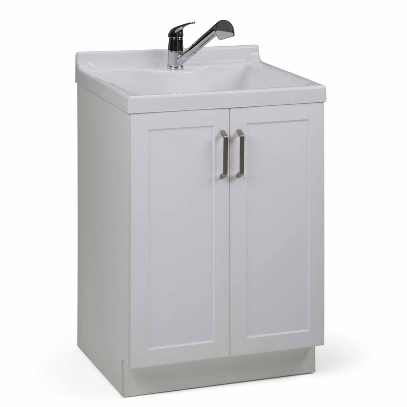 Laundry Kyle All-In-One 24 inch Laundry Utility Sink and Cabinet with ABS Sink