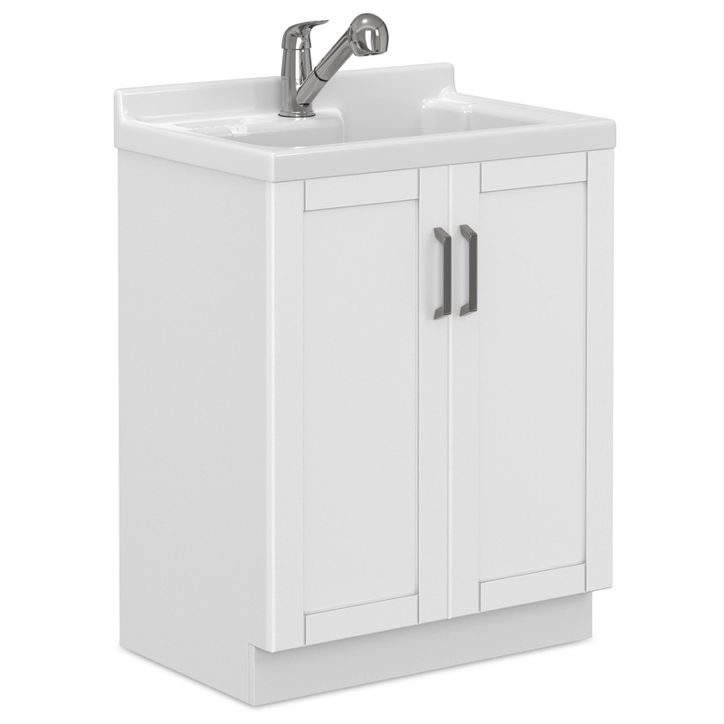 Laundry Kyle All-In-One 28-inch Laundry Utility Sink and Cabinet with ABS Sink