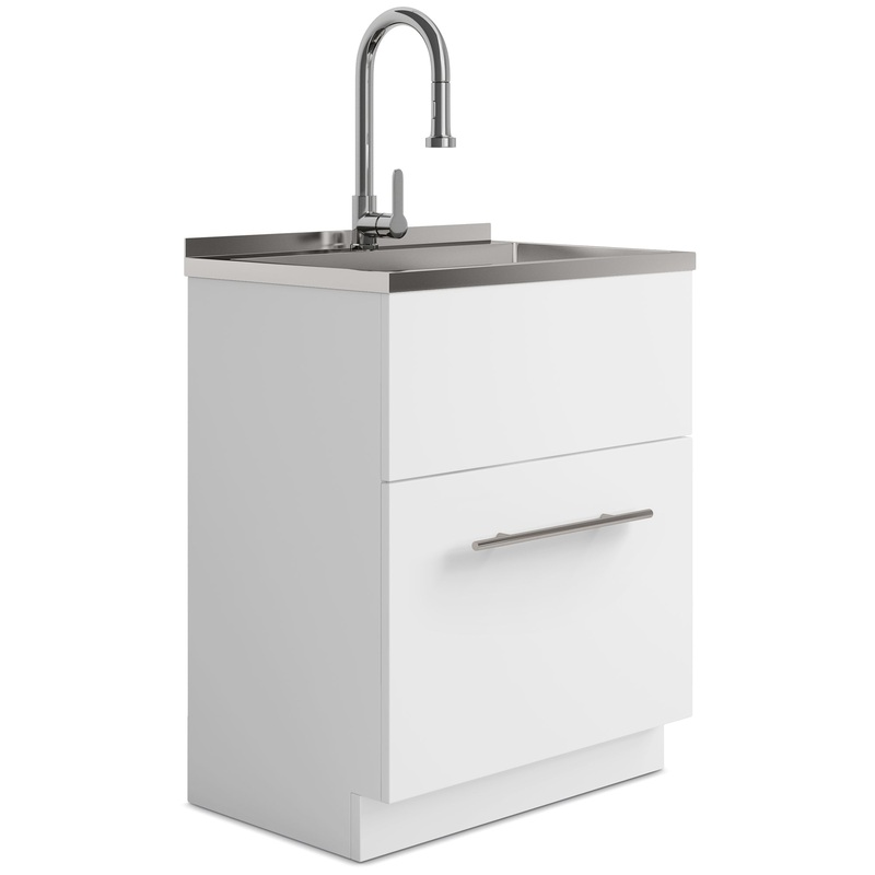 Laundry Metro All-In-One 28 inch Laundry Utility Sink and Cabinet