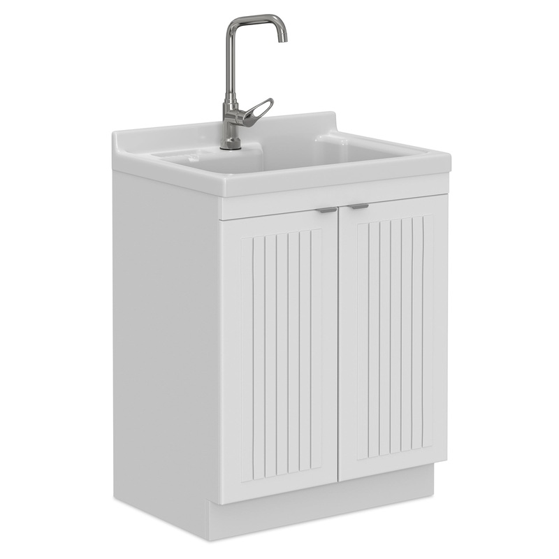 Laundry Murphy All-In-One 28-inch Laundry Utility Sink and Cabinet with ABS Sink