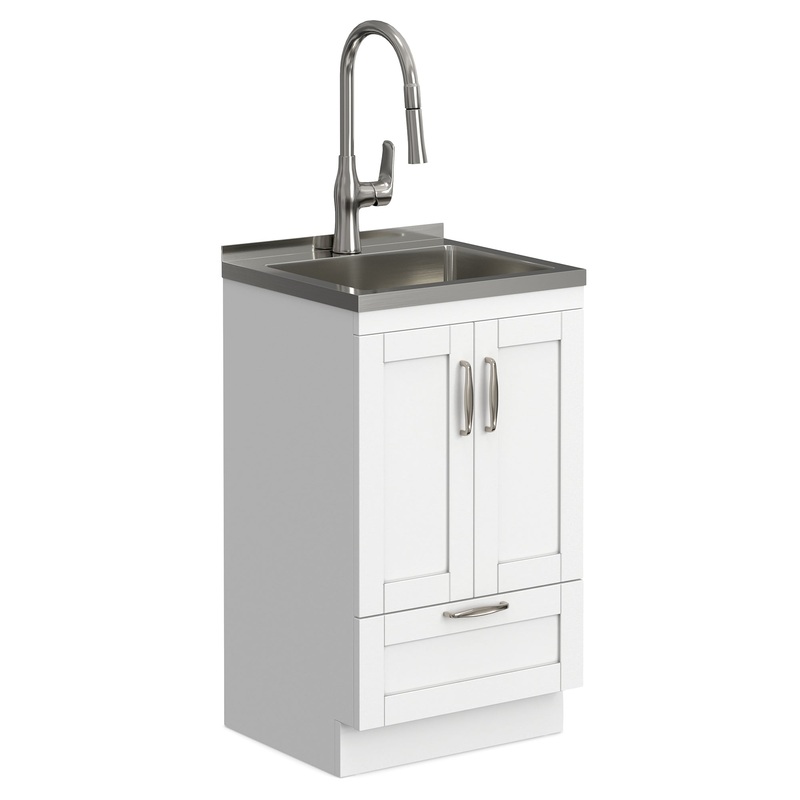 Laundry Reed All-In-One 20-inch Laundry Utility Sink and Cabinet