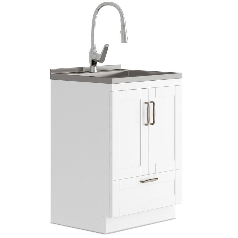 Laundry Reed All-In-One 24-inch Laundry Utility Sink and Cabinet