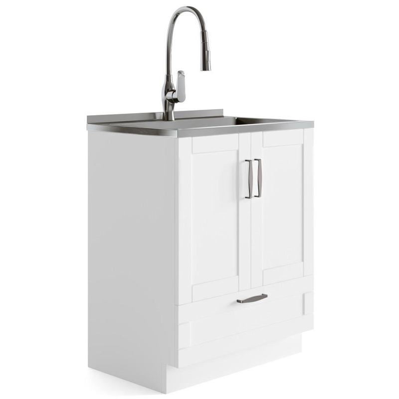 Laundry Reed All-In-One 28 inch Laundry Utility Sink and Cabinet