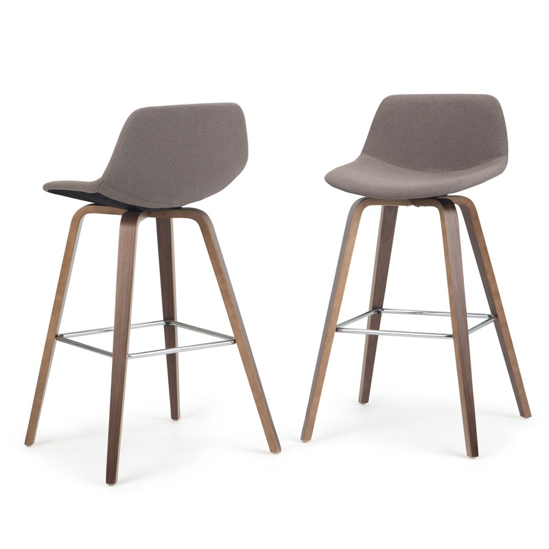 Counter Stools Randolph Bentwood Counter Height Stool (Set of 2) in Woven Fabric