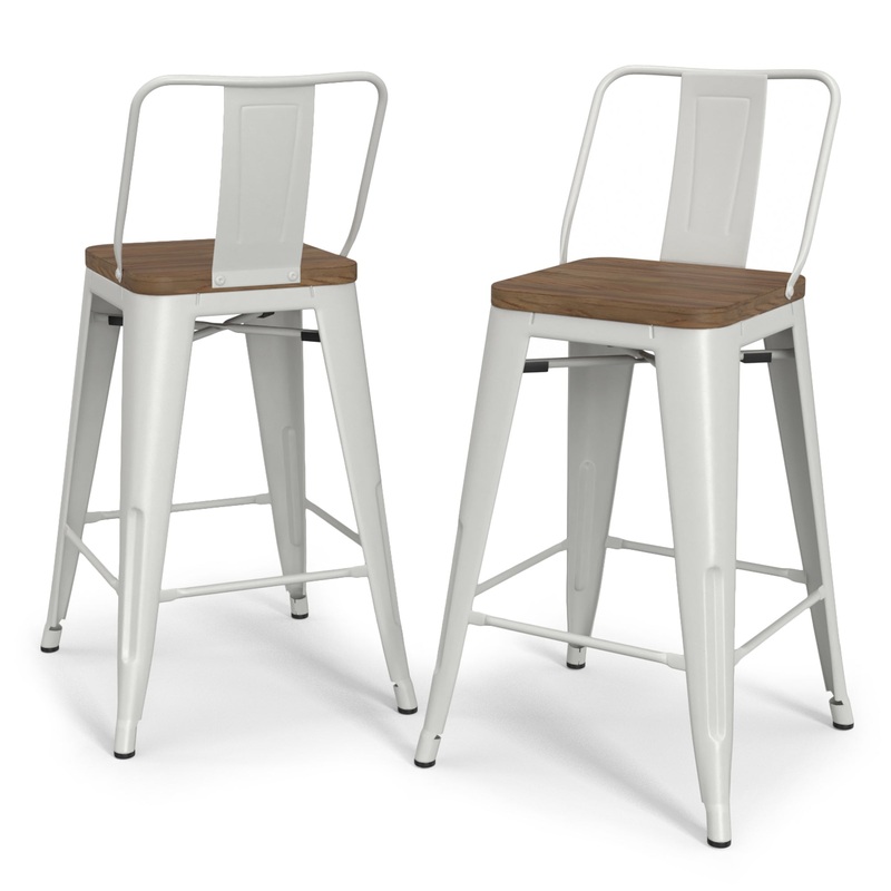 Counter Stools Rayne Metal Wood Counter Stool (Set of 2)