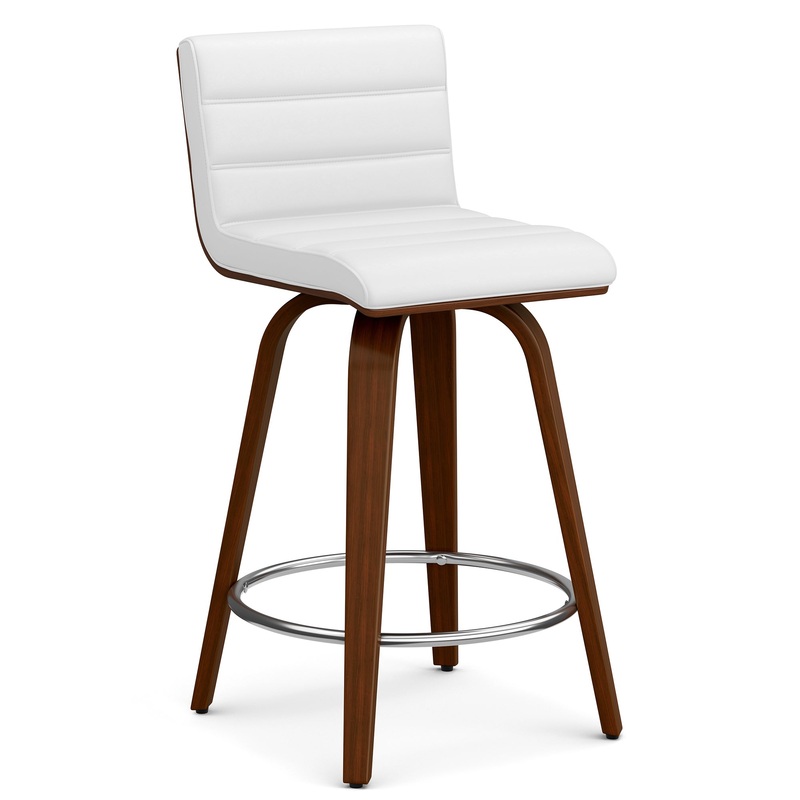 Counter Stools Roland Swivel Counter Height Stool in Vegan Leather