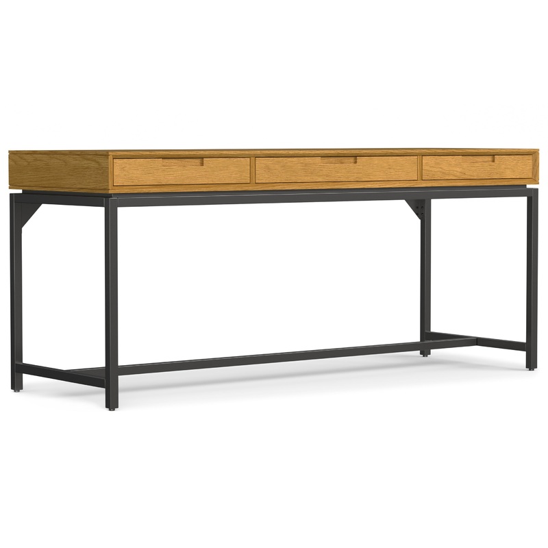 Desks Banting Mid Century Wide Desk in Oak