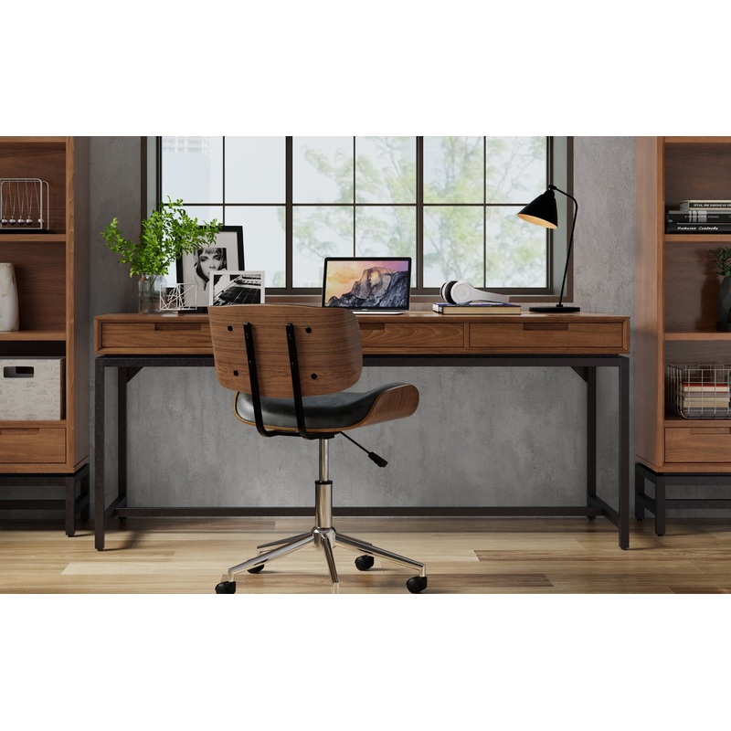 Desks Banting Mid Century Wide Desk in Walnut