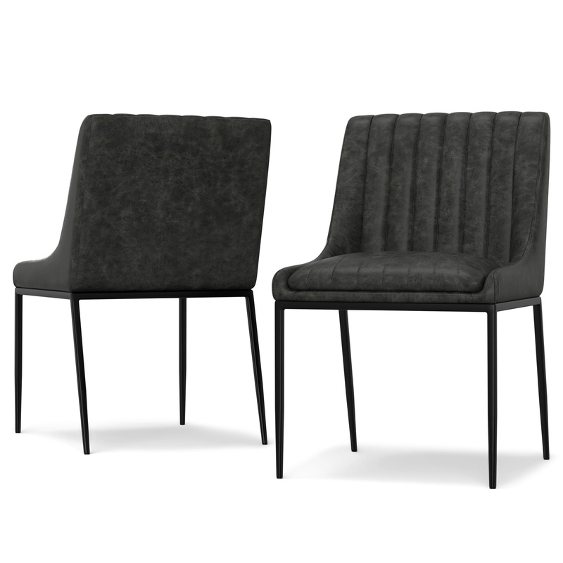 Dining Chairs Melody Dining Chair (Set of 2) in Distressed Vegan Leather