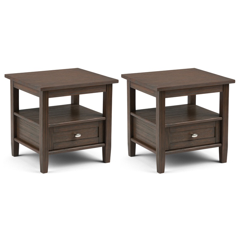End Table Bundles Warm Shaker 20 inch End Table (Set of 2)