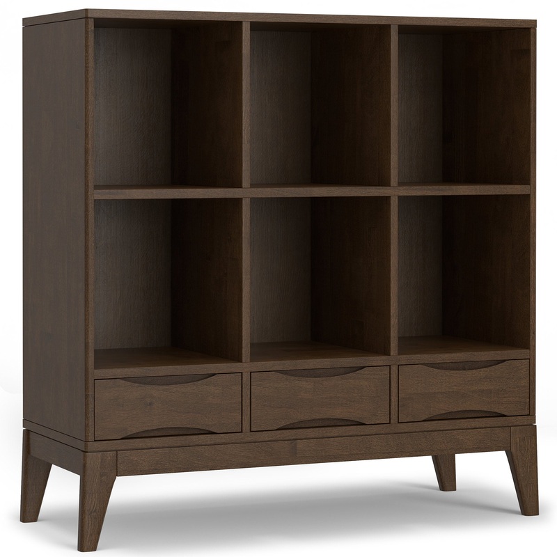 Bookcases Harper Low 6 Cube Storage with Drawers