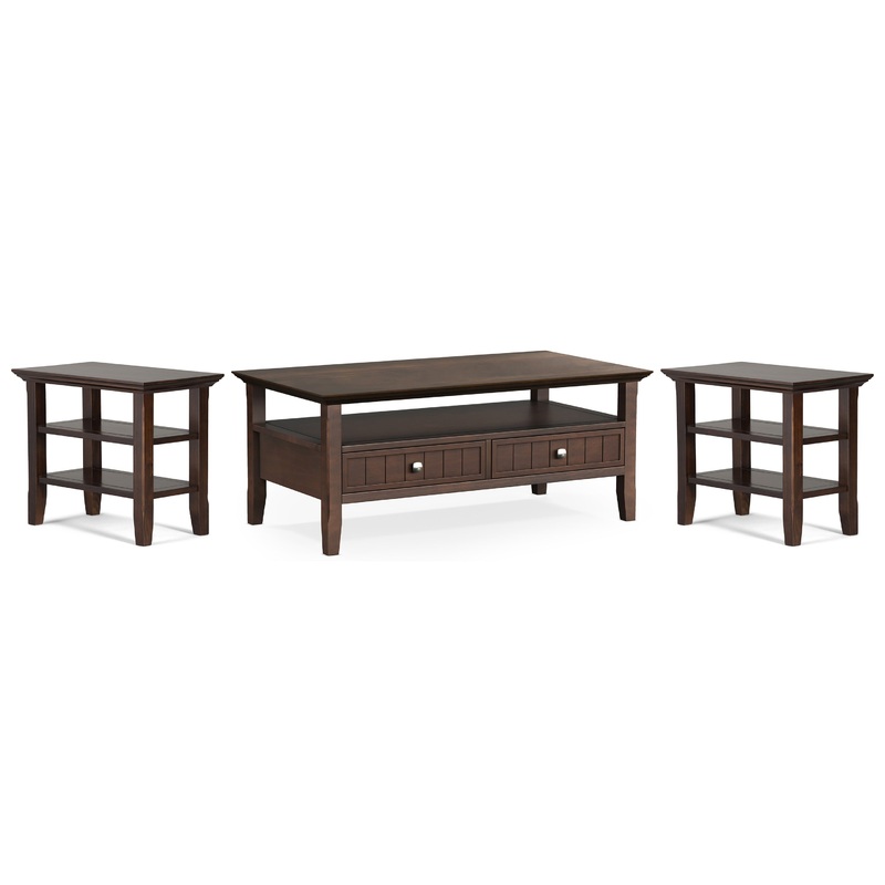 Coffee & End Table Bundles Acadian 48 inch Coffee Table with 14 inch End Tables (Set of 3)