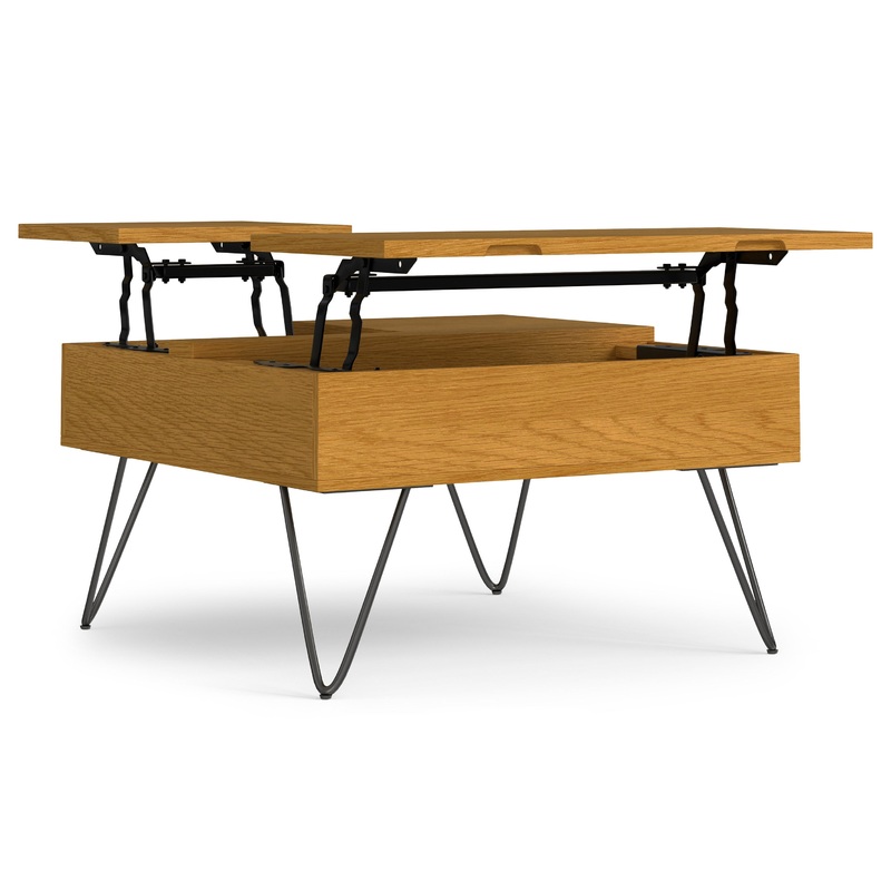 Coffee Tables Hunter Lift Top Square Coffee Table in Oak