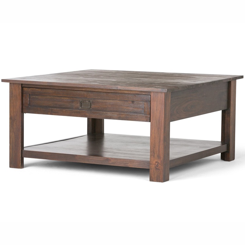 Coffee Tables Monroe Square Coffee Table in Acacia