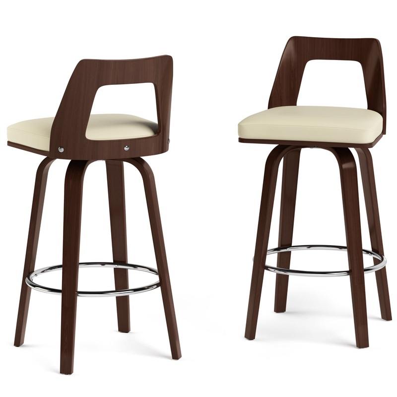 Bar Stools Ellison Swivel Bentwood Bar Stool (Set of 2)