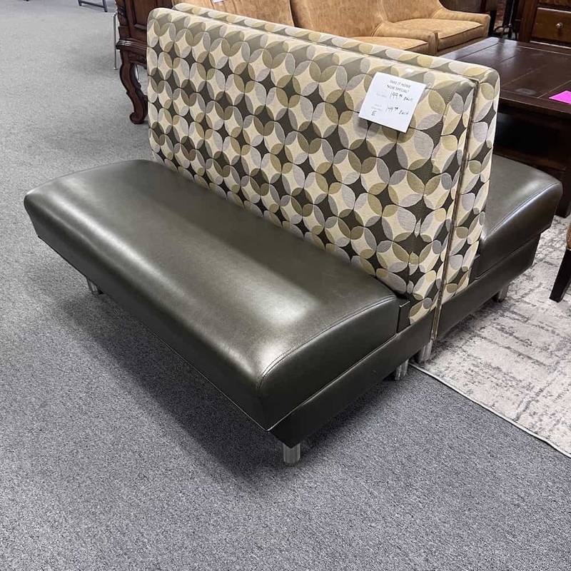 48″ Green Metallic Circles and Diamonds Double Sided Guest Booth Bench Office Furniture Liquidations