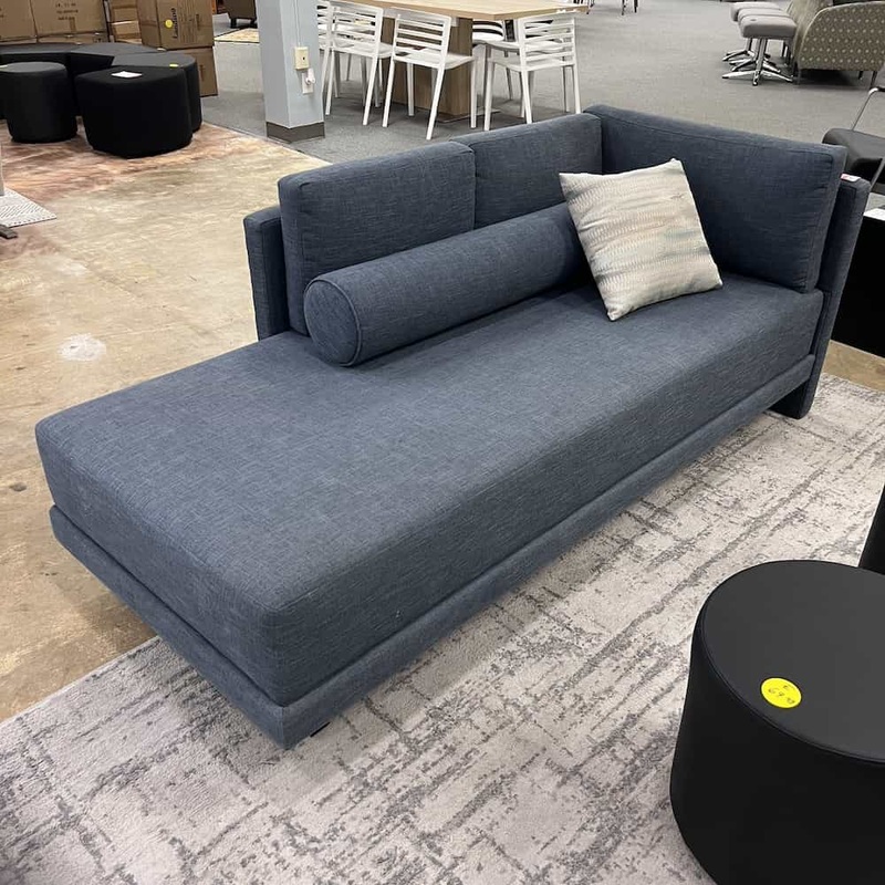 78″ JLF Collections Blue Modern Chaise Sofa Couch – Right Side Office Furniture Liquidations