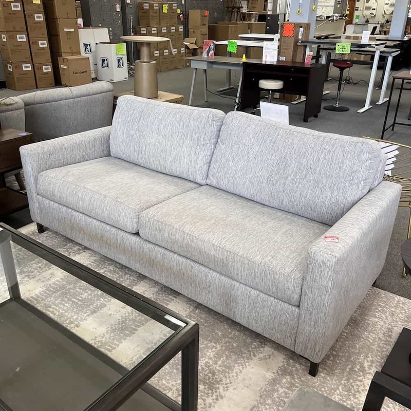 82″ Light Grey Contemporary Sofa Couch Office Furniture Liquidations