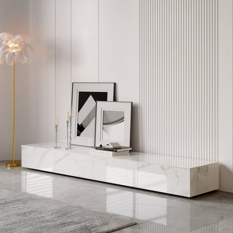 79″ Sintered Stone TV Stand with 4 Drawers
