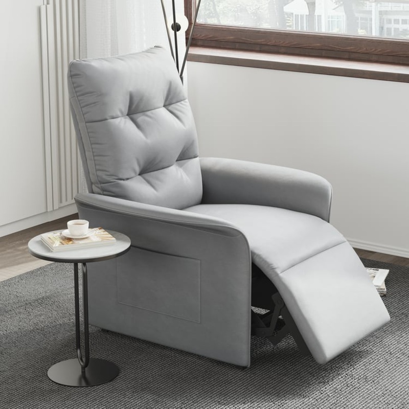 Leather Power Recliner Accent Chair with Side Pocket
