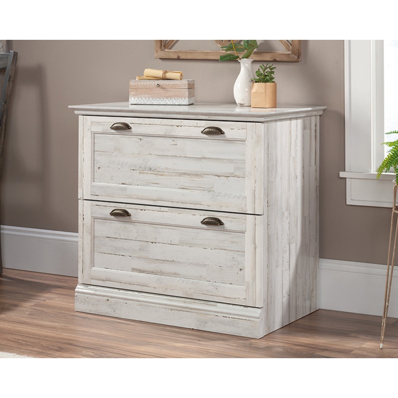 Barrister Lane Lateral Filing Cabinet White Plank (431069)  Sauder