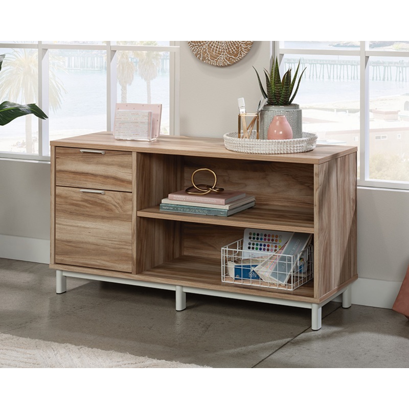 Bergen Circle Modern File Credenza Kiln Acacia (426291)  Sauder