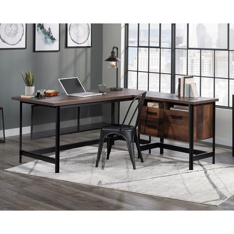 Briarbrook L-Shaped Desk Barrel Oak (430071) – Sauder