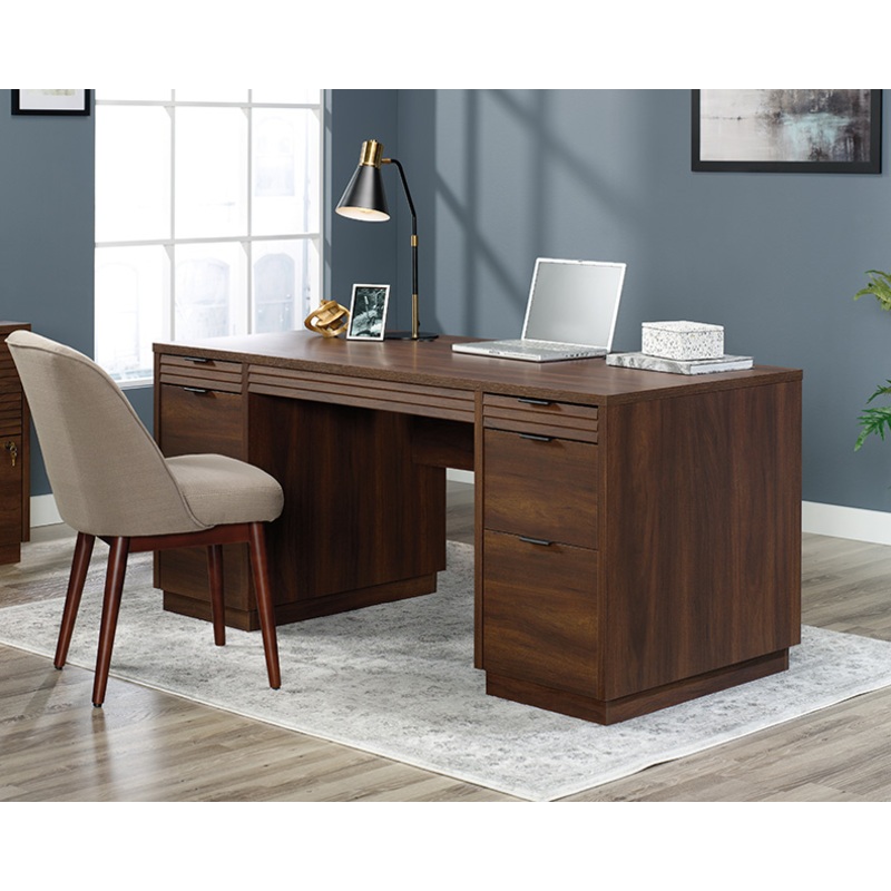 Englewood Executive Desk Spiced Mahogany (426484)  Sauder