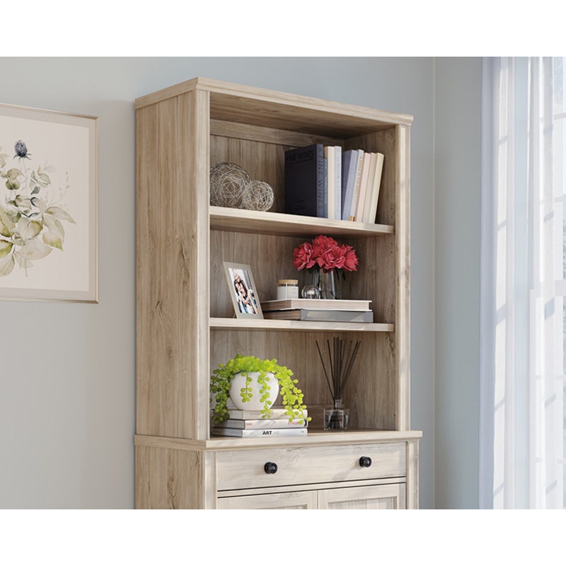 Hammond 2-Shelf Library Hutch Chalk Oak (428242)  Sauder