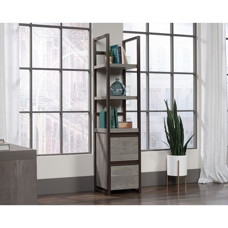 Manhattan Gate 2-Shelf Narrow Bookcase Mystic Oak (429253)  Sauder