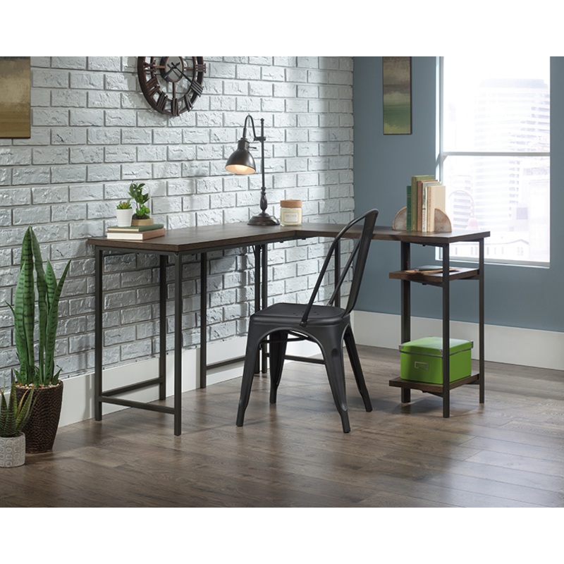North Avenue L-Shaped Desk Smoked Oak (425077)  Sauder