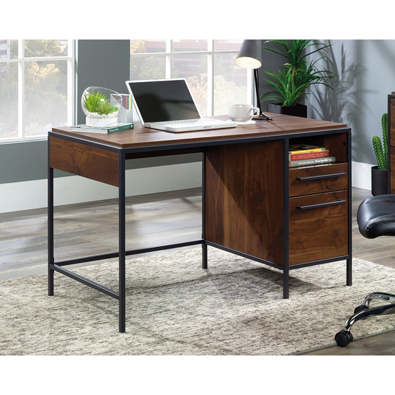 Nova Loft Home Office Desk with Drawers Grand Walnut (429549)  Sauder