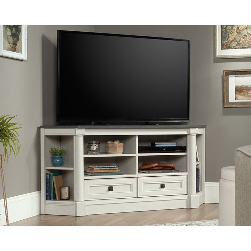 Palladia Corner Credenza TV Stand Glacier Oak (432727)  Sauder