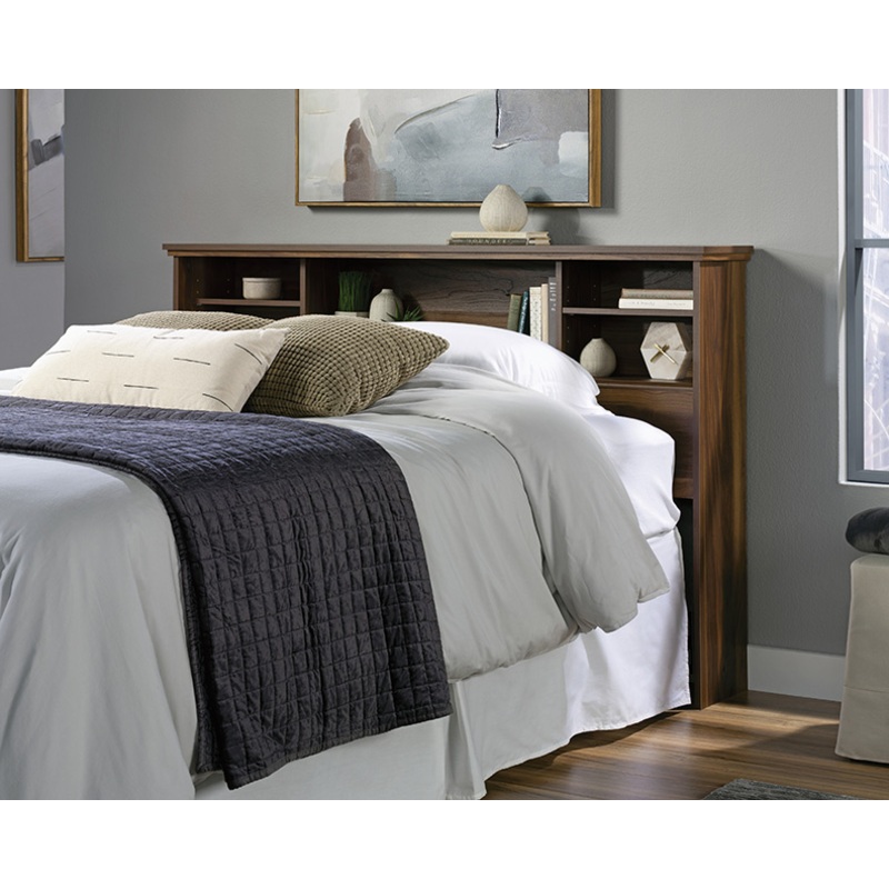 River Ranch Full/Queen Bookcase Headboard Grand Walnut (429880)  Sauder