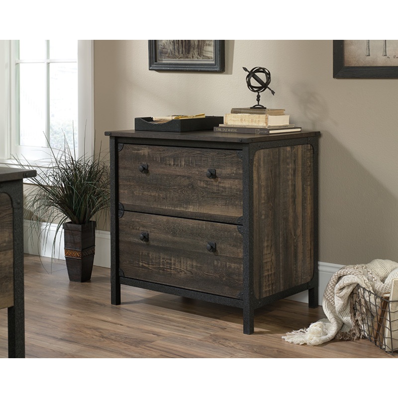 Steel River 2-Drawer Lateral File Cabinet Carbon Oak (427654)  Sauder