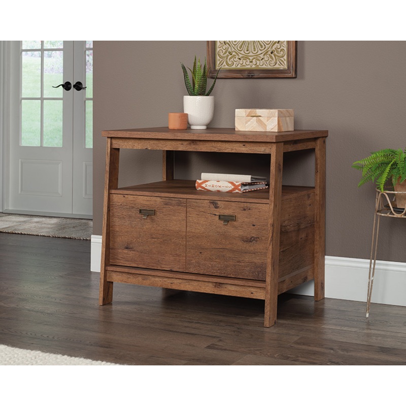 Trestle 1-Drawer Lateral File Cabinet Vintage Oak (428838)  Sauder
