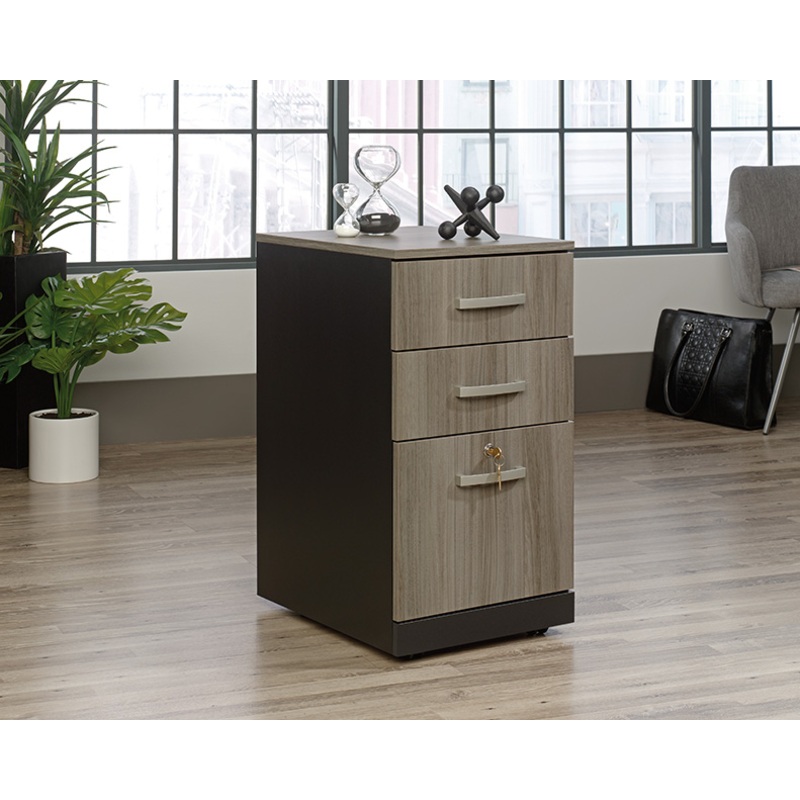 Via 3-Drawer Pedestal File Cabinet Hudson Elm(424466)  Sauder