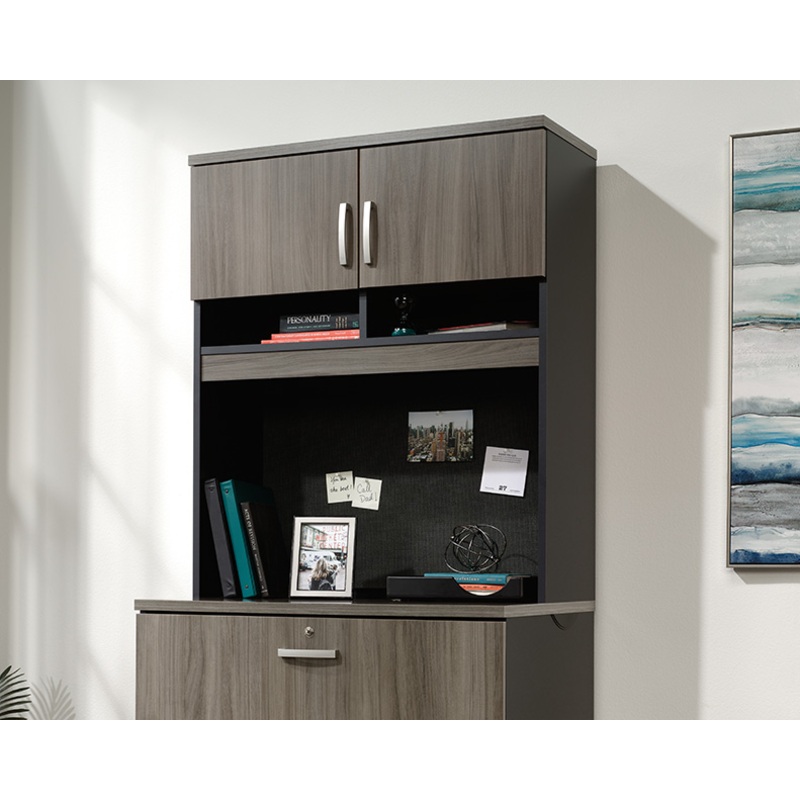 Via Office Hutch for File Cabinet Hudson Elm (424471)  Sauder