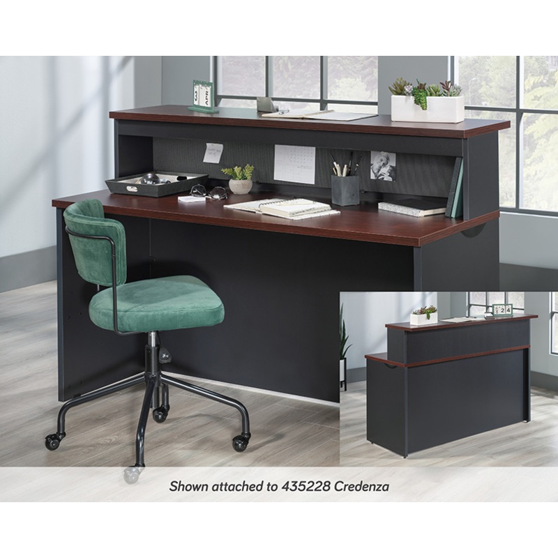 Via Reception Desk Hutch Classic Cherry (435230)  Sauder