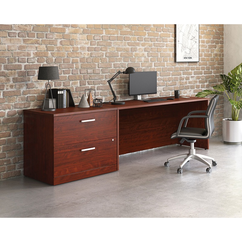 Affirm 72 Desk with Lat File Classic Cherry (430223) – Sauder