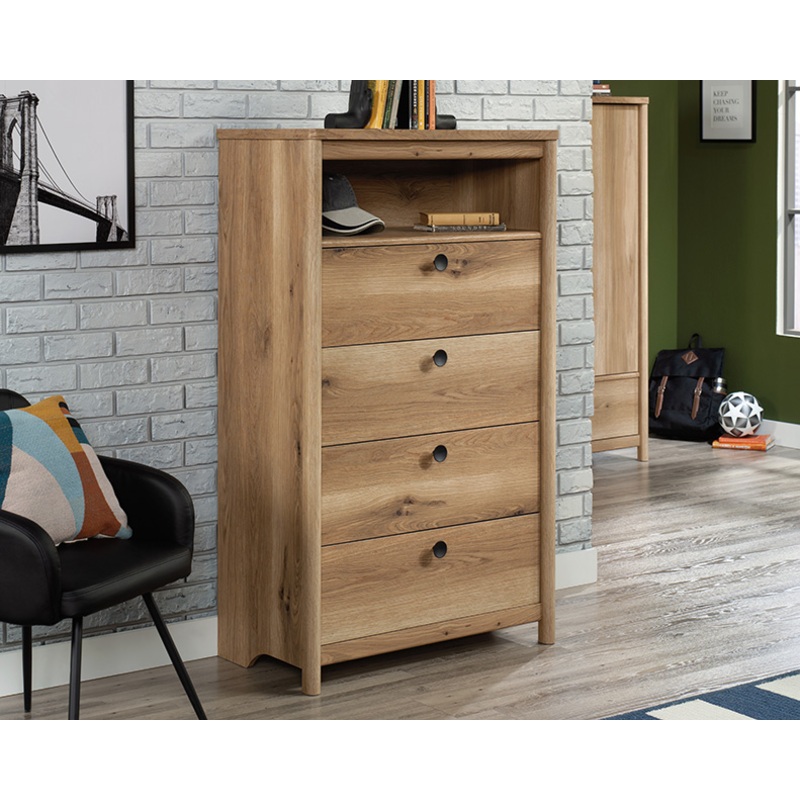 Dover Edge 4-Drawer Chest Timber Oak (433515) – Sauder