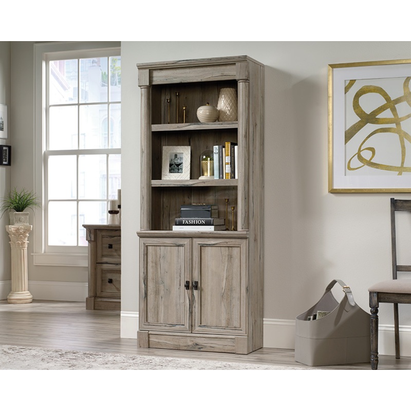 Palladia 5-Shelf Bookcase with Doors Split Oak (424813)  Sauder